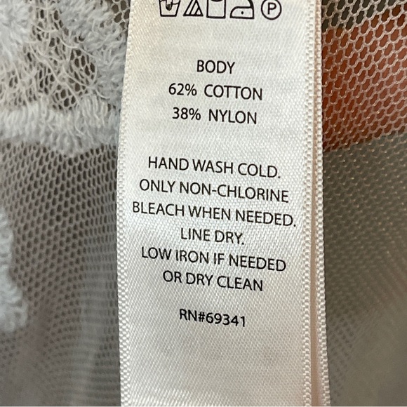 Rachel Zoe Sheer Lacey Long Open Front Kimono Grey One Size - Picture 7 of 7